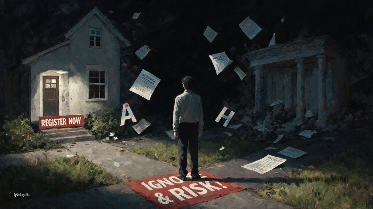 A person at a crossroads choosing between paying council tax on time or facing penalties.