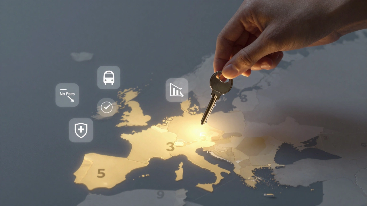 Hand holding a key above a map of London with affordable zones glowing in gold.