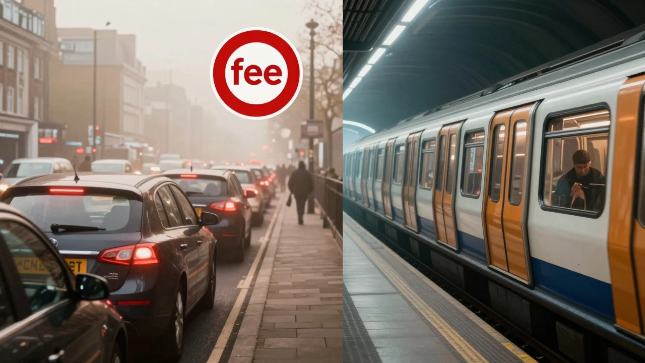 Comparison between a car in London traffic and a fast-moving Underground train.