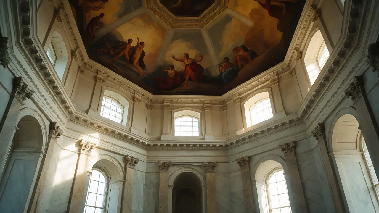 Octagon Room interior with William Kent's domed ceiling painting